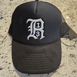 R13 Logo Trucker Hat - Black
